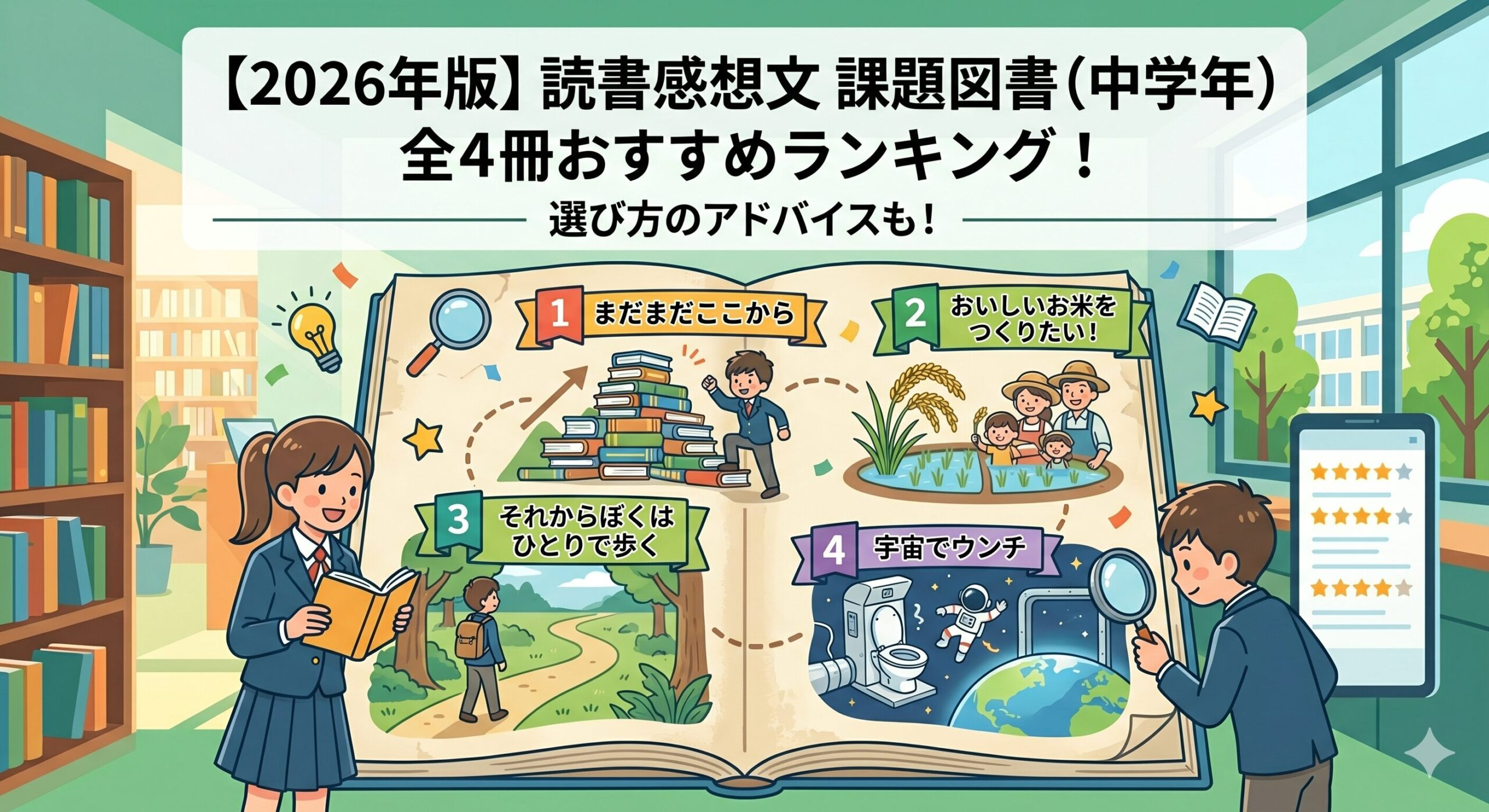 【2026年版】読書感想文 課題図書（中学年）全4冊おすすめランキング！あらすじ・感想文のヒントも解説