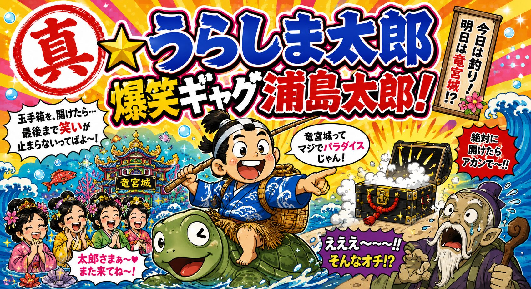 「真★うらしま太郎 」ガタローマンの爆笑ギャグ浦島太郎！おすすめ絵本レビュー