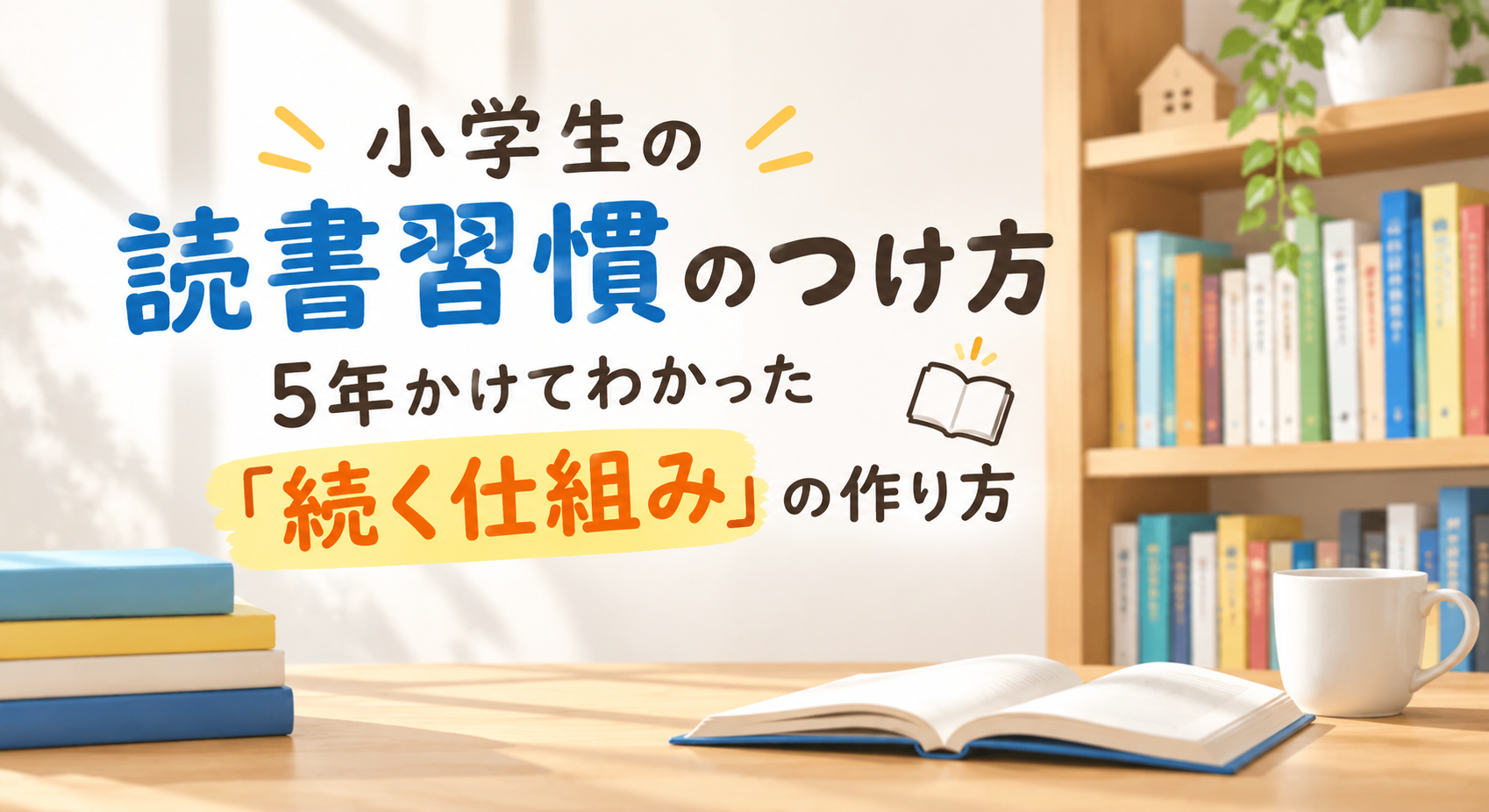 小学生の読書習慣のつけ方 5年かけてわかった「続く仕組み」の作り方