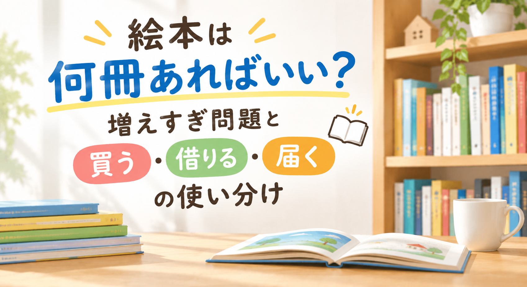 絵本は何冊あればいい？増えすぎ問題と「買う・借りる・届く」の使い分け