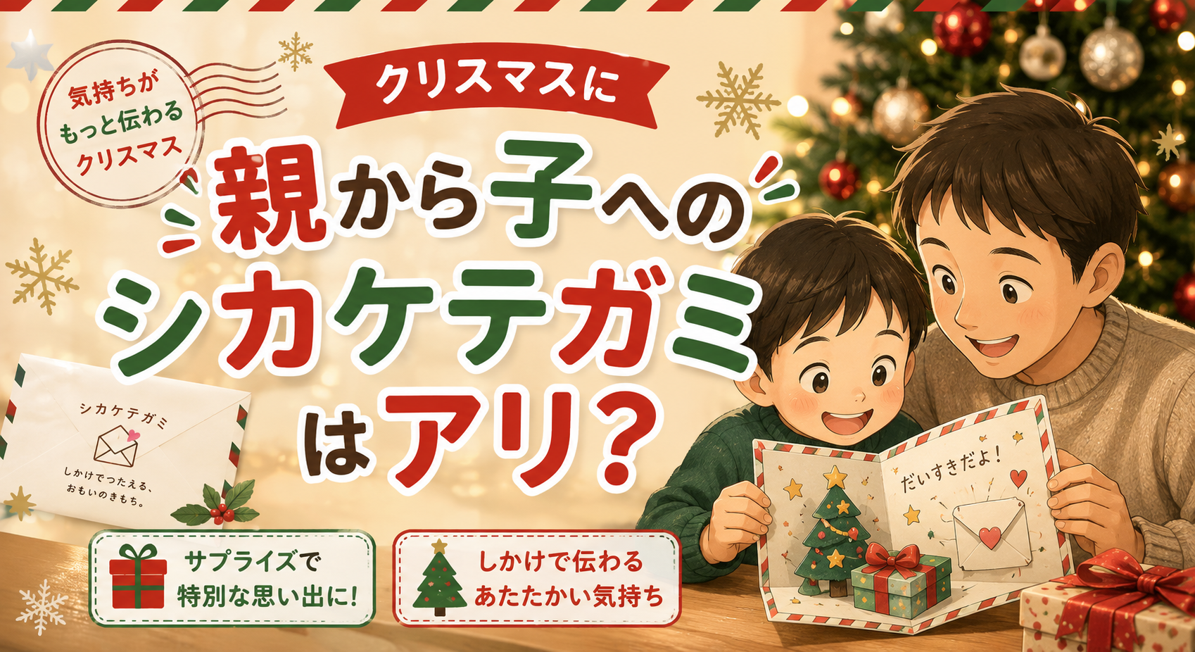 クリスマスに「親から子へのシカケテガミ」はアリ？小3に贈った正直な反応